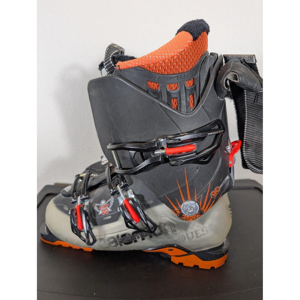 Salomon Question 90 Men's Size 26 Ski Boots Black Orange All Mountain Backbone